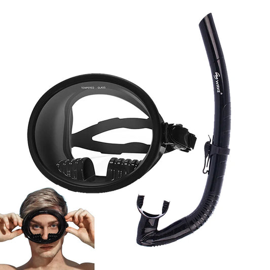 WAVE 180 Wide View Scuba Diving Goggles Big Frame Wateght and -Fog Lens for Vision Underwater Snorkeling Fishing Full Diving Glasses