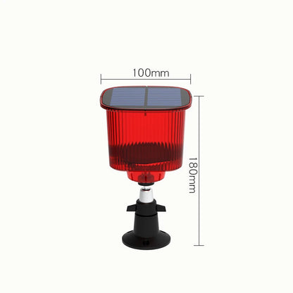 Solar Powered Animal Repeller Infrared Motion Sensor Alarm Light Waterproof Anti-Theft Repellent Anti-Wolf Light Animal Repellent Timed Recording Loud Speaker Sound