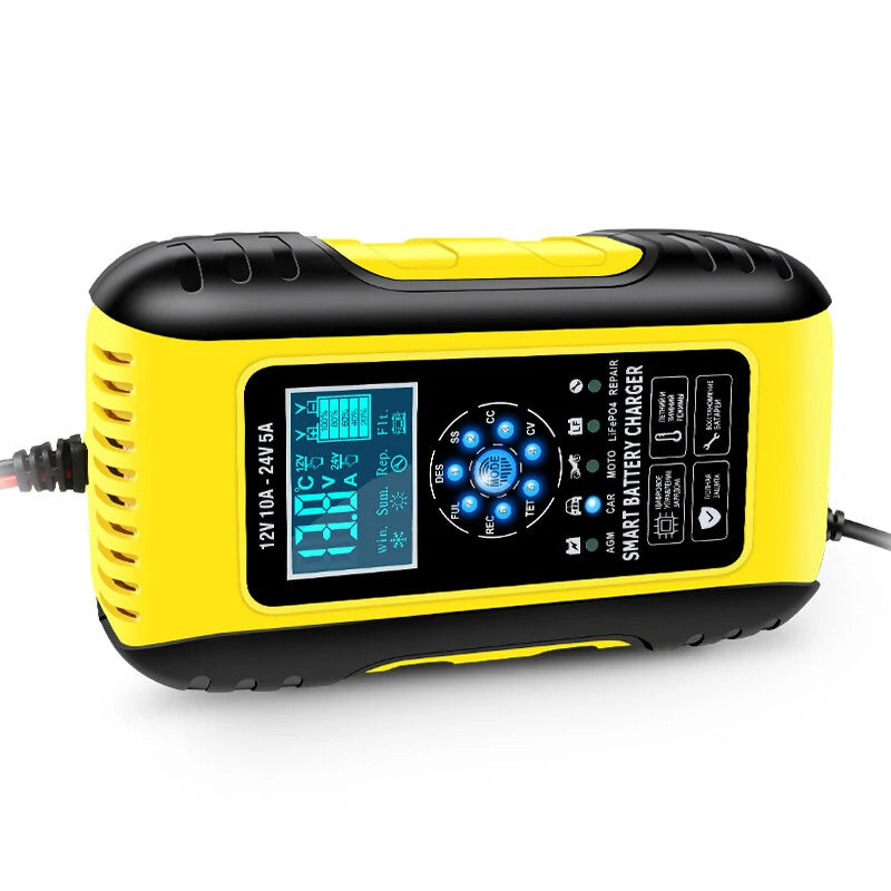 7-Stage Fully Automatic Smart Battery Charger For 12V/24V 6-180AH Start-Stop/Lead-acid Battery