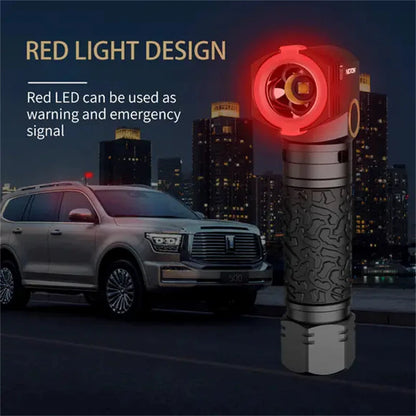 NICRON L71 1500 Lunmens Tactical Flshlights Come with Battery 90 Degree L-shape Working Light Type-C Rechargeable Magnetic Torch, IP65 Waterproof for Outdoor Camping Emergency