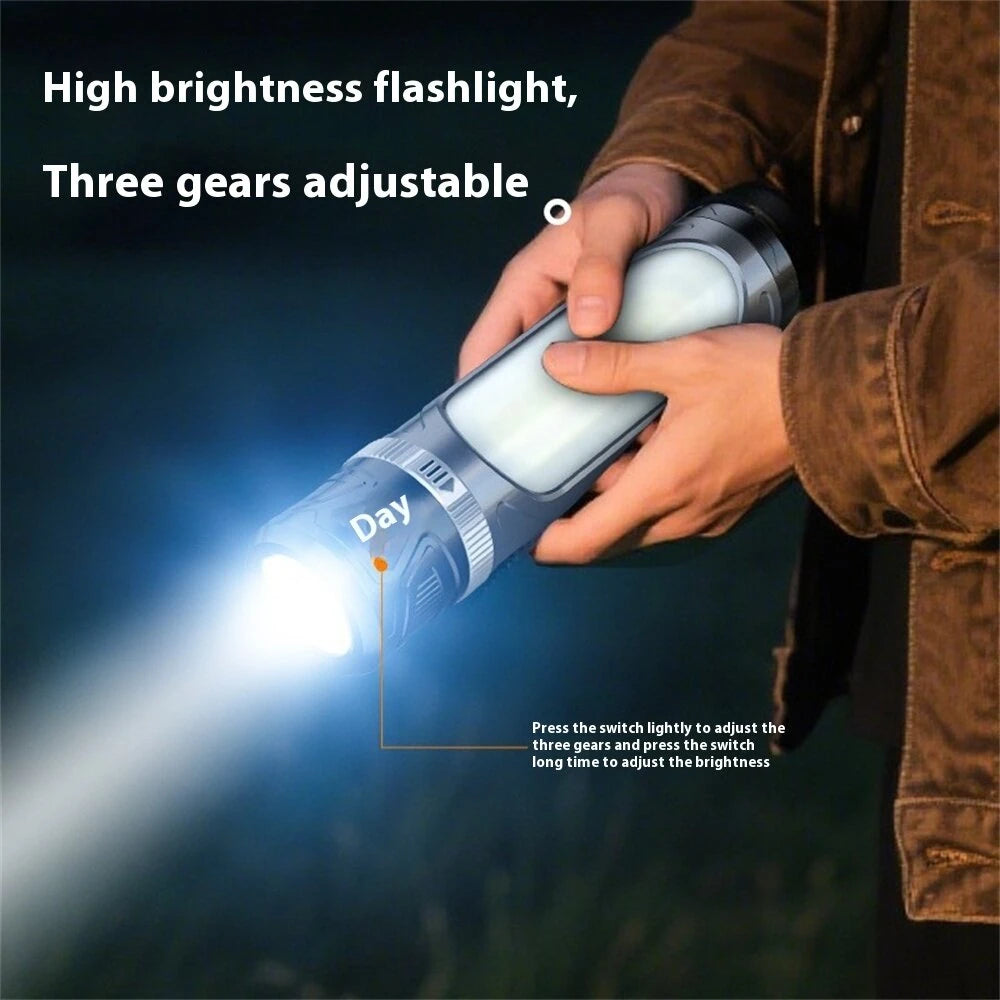 1000LM LED+COB Ultra-Bright Camping Light USB Rechargeable Waterproof Portable Tent Ambient Light with  Emergency Outdoor Magnetic Work Lamp