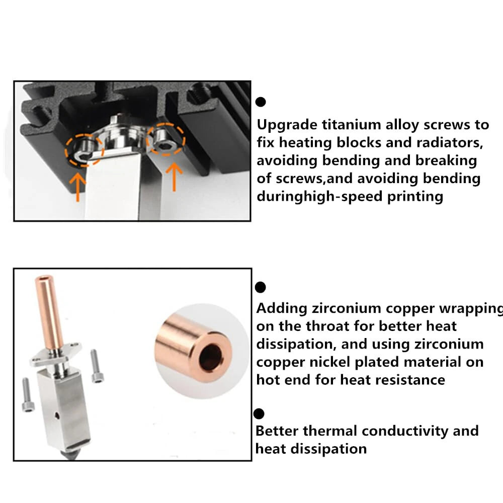 for Bambu Lab Hotend Upgrade 2.0 Version Nozzle Bambulab Bi Metal Fit Bamboo Bambulabs X1 X1C P1P P1S Hotend P1P Thermistor