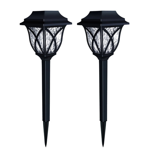 2pcs LED Solar Lawn Lights Outdoor Waterproof Garden Decoration Lamp For Walkway Path Villa Yard Driveway