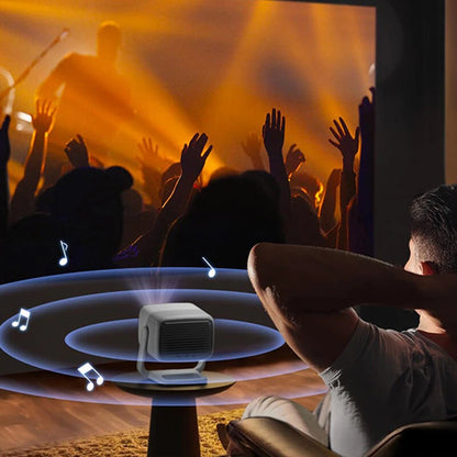 JMGO N1 1080P FHD Android TV Projector 750 ISO Lumens 150 Inch Screen Triple Laser Home Theater Support WiFi 6 & BT5.0 Gimbal Automatic Image Correction Built-in 2x5W Dynaudio Speakers 3D Projector Home Cinema