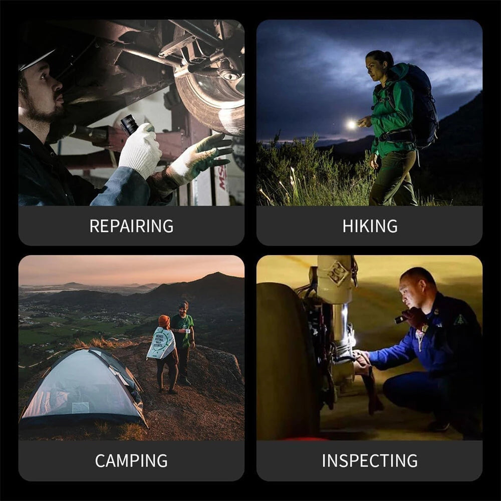 Warsun A700 500 Lumen 18650 Flashlight Emergency Torch Type C Rechargeable Small Portable Lantern Hand Lamp Long Shot Camping Light