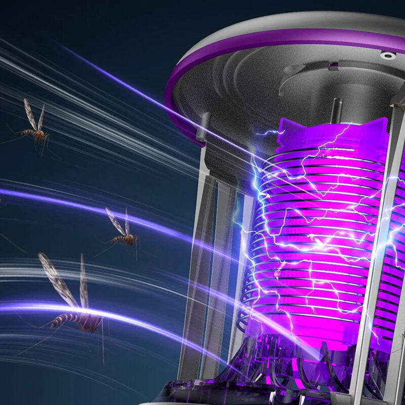3000V Electric Shock 368UV Mosquito Traps Killer Lamp Electric Fly Trap Silent Electric Fly Catcher Gnat Traps USB Rechargeable Fly Zappers For Outdoor Home