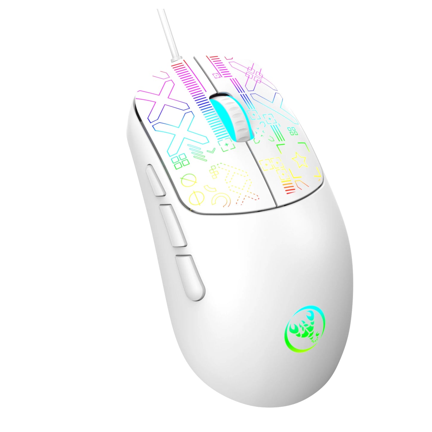 HXSJ S100 Wired Gaming Mouse 3600DPI RGB Backlit 6 Keys Ergonomic Matte Gaming Mice for PC Laptop Computer