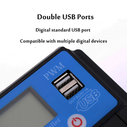 Excellway 12V 24V 10/20/30/40/50A Auto Solar Panel Solar Charge Controller Battery Charge Adapter USB LCD Display