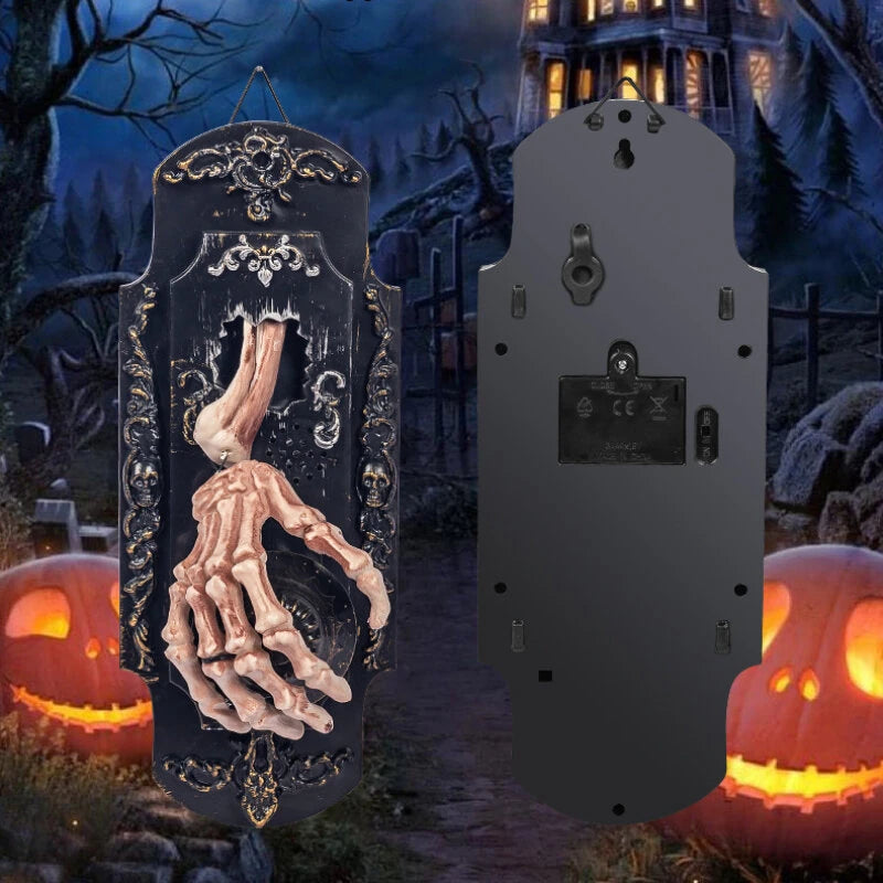 Elfeland Halloween Spooky Doorbell Sensor Spray Door Lock Luminous Audible Touch Sound Induction Venue Layout Haunted House