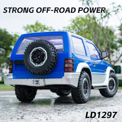LDRC 1297 RTR Pajero 1/14 4WD RC Car LED Light Off-Road Truck Climbing Rock Crawler Full Proportional Vehicles Models Remote Control Toys