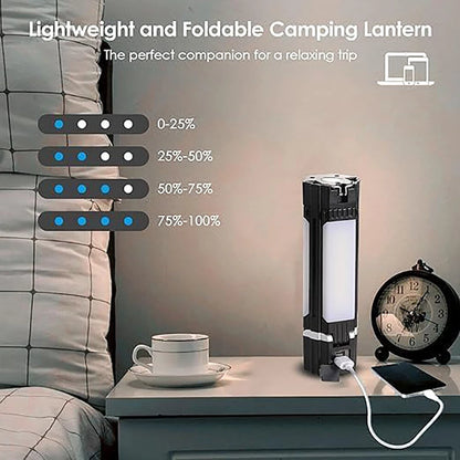 3000mAh Portable Camping Light Rechargeable LED Camping Lantern with 5 Light Modes Waterproof Camping Gear SOS Flashlights for Emergencies Travel