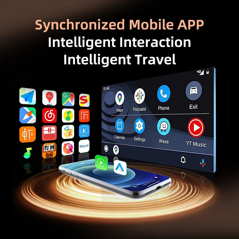 BABAOLONG Smart Car Connected Box Wireless Android Auto CarPlay BT 4.2 Chip 5.8GHz Dual-Band SOC Compact Plug and Play Hidden USB Design Safe Driving Voice Assistant