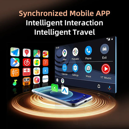 BABAOLONG Smart Car Connected Box Wireless Android Auto CarPlay BT 4.2 Chip 5.8GHz Dual-Band SOC Compact Plug and Play Hidden USB Design Safe Driving Voice Assistant