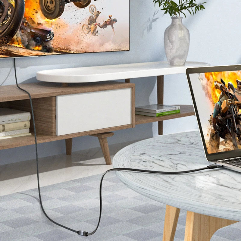 USB4 Full Function Flat Data Cable 40Gbps Data Transfer 240W PD Fast Charging 8K Video Output Thunderbolt4 Compatible Cables