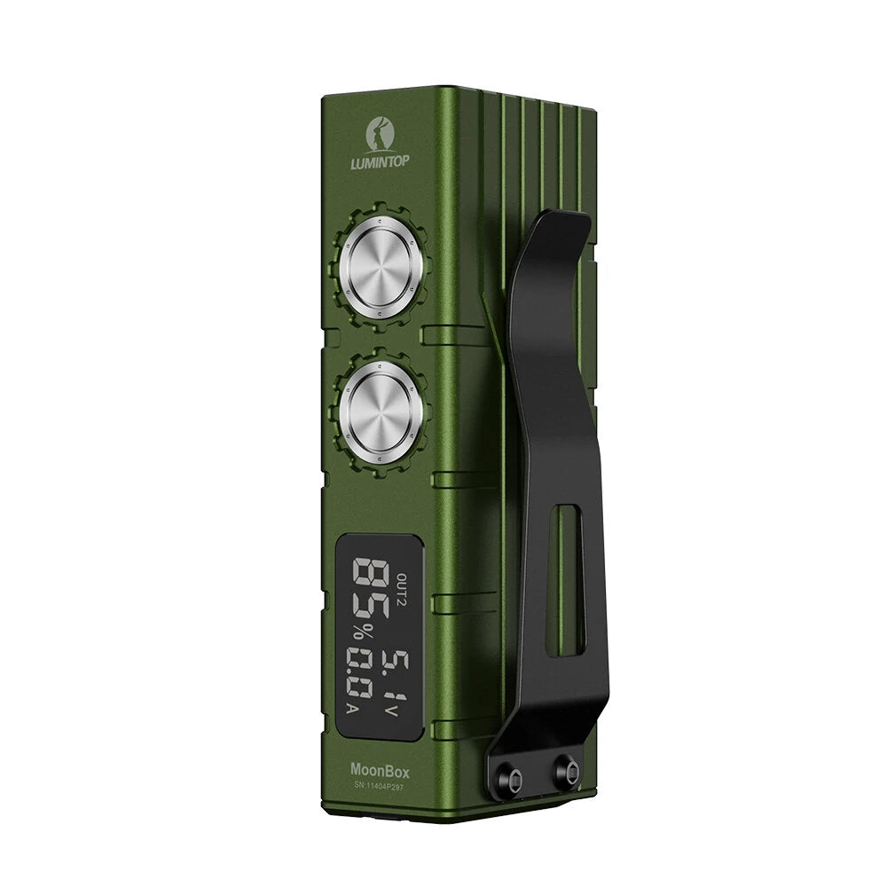 Lumintop Moonbox 10000 Lumens LED Screen 21700 Flashlight with Sideliht TYPE-C USB Rechargeable Flood Portable Clip Torch Transparent Version / Side Light Version