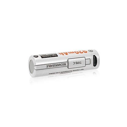 Lumintop 14500 Lithium Battery with TYPE-C Direct Charging Port 3.7V/3.4wh 920mAh Rechargeable Cell For Flashlights, RC Toys, Home Tools