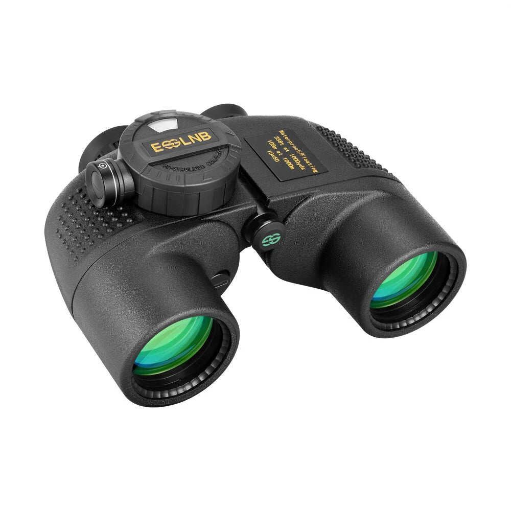 [EU Direct] ESSLNB ES3078 10X50 Powerful Marine Binoculars Military Level With IPX7 Waterproof BAK4 Prism For Rangefinder Compass Low Light Night Vision HD Waterproof Telescope