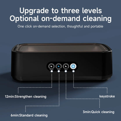Ultrasonic Cleaner Multi-functional 650ml Touch Control 48kHz High-Frequency for Jewelry Eyeglasses Dental Appliances Silent Operation UV Sterile Cover