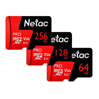 Netac P500 TF Memory Card 64GB 128GB 256GB U3 V30 Class 10 High Speed Micro SD Card for Phone Camera Driving Recorde