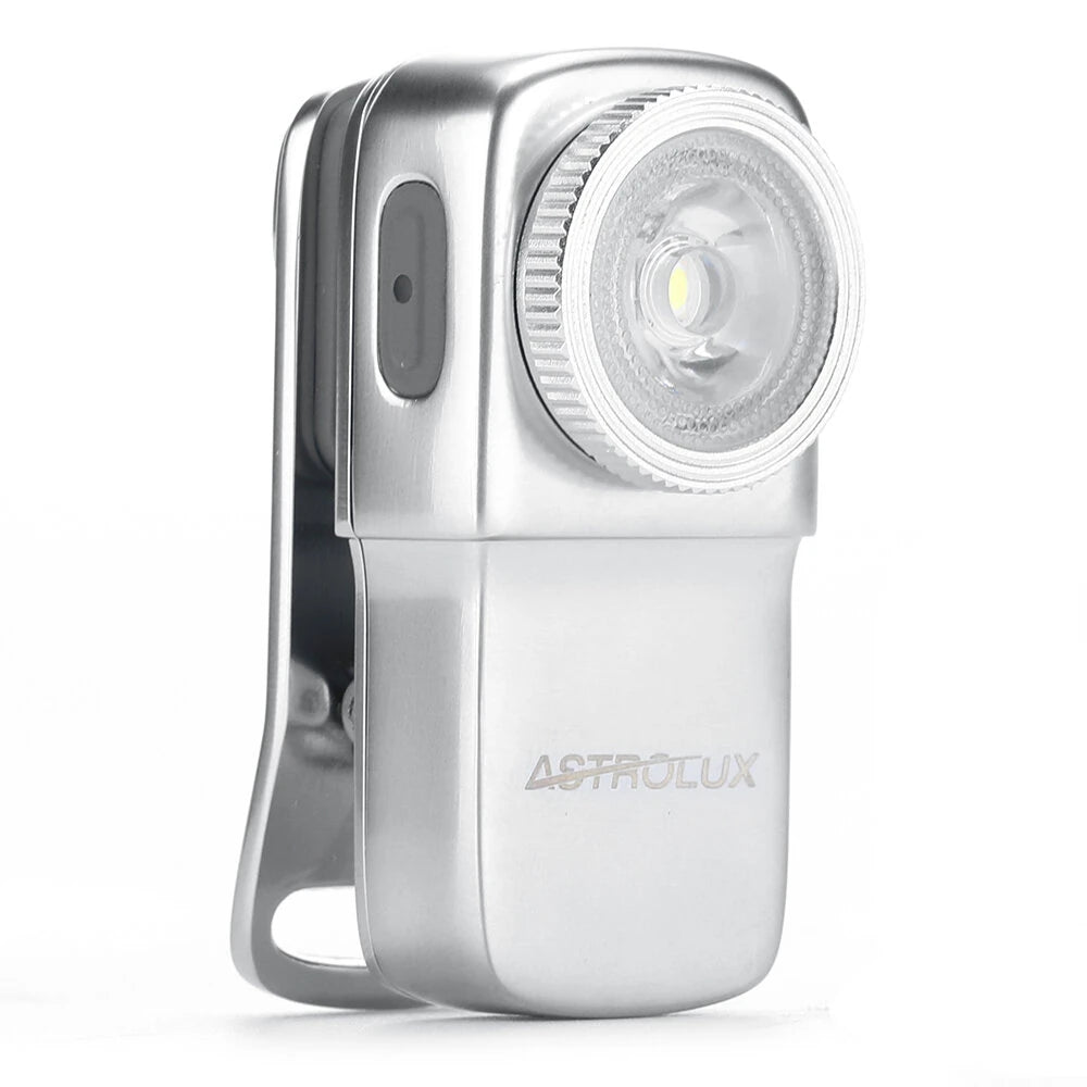 Astrolux CP01 Rechargeable EDC Flashlight 250 Lumens Dual Sources Compact Pocket Clip Light Convenient USB C Charging Magnetic Flash Lights with Memory Mode Lockout Design Beacon Mode for Working, Cycling, Emergency, Signaling Tool