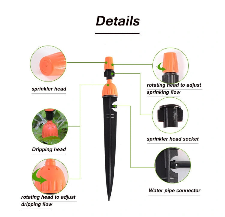 10pcs Adjustable Dripping Sprinkler Water Irrigation System Outdoor Cooling Greenhouse Planting Garden Flowering