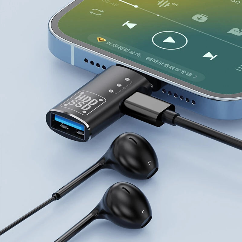 Type-C to Lightnings OTG Adapter Fast Data Transfer Fast Charging Supported Type-C Female To Lightnings Male Connector for Phone U Disk Earphones