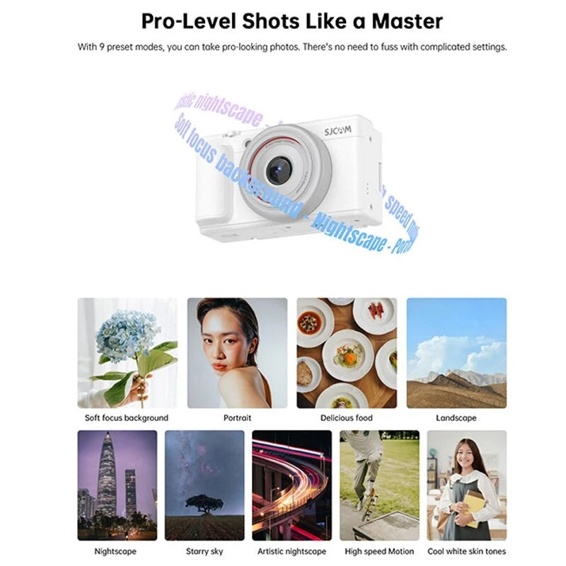 SJCAM ZV200 5K Resolution 2.7 inch LCD Screen Action Camera High Definition Recording Hands Free Auto Shooting