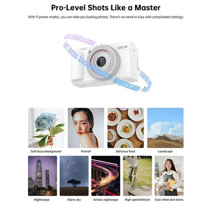 SJCAM ZV200 5K Resolution 2.7 inch LCD Screen Action Camera High Definition Recording Hands Free Auto Shooting