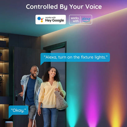 4/6 Pack TUYA WIFI Smart Wall Lamp RGB Music Sync LED Modern Decor Downlight Simple Wall Light Work With Alexa Google Assistant