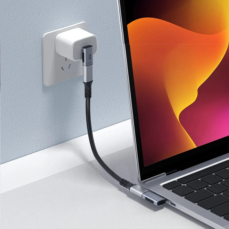 Hagibis 240W USB-C to USB-C Adapter 40Gbps 8K 60Hz 90 Converter USB4 Adapter for Thunderbolt 4/3 MacBook iPhone 16 Pro Tablet