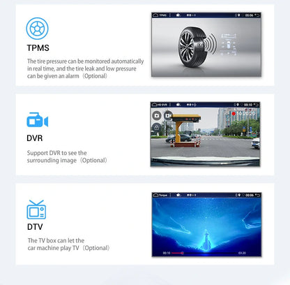 YUEHOO YH-D110-B 7 inch 2Din 360 Camera Android 12.0 Car Stereo Radio MP5 Player 2.5D IPS Screen 8 Core GPS DSP WIFI BT5.0
