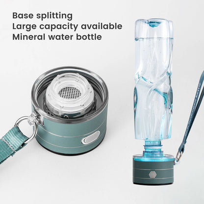 1.5L  2 In 1 Portable Hydrogen Water Bottle H2 Rich Water Kettle Sport Hydrogen Water Bottle With Spe Pem Hydrogen Oxygen Separation Technology