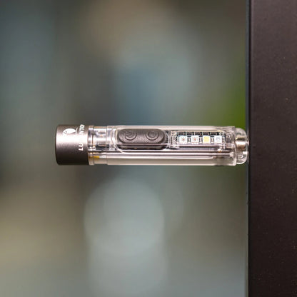 Lumintop Black Cat 400LM 90M LED Keychain Flashlight with Magnetic Base USB Rechargeable Super Bright Portable Mini Torch for Camping and Outdoor Activities