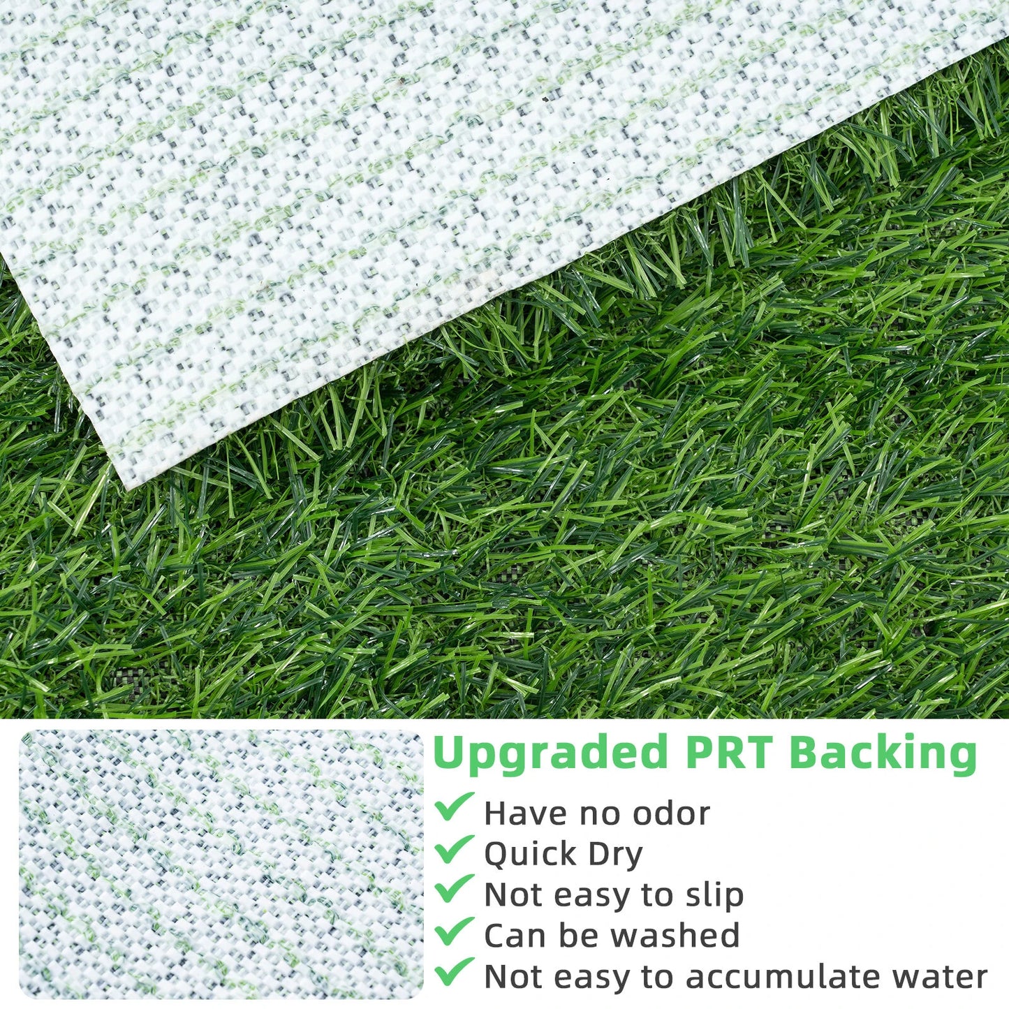 Artificial Grass Turf Spring Grass Realistic Artificial Grass Rug 20mm Height Natural Looking Grass Mat TPR Back for Garden Lawn Landscape Indoor Outdoor