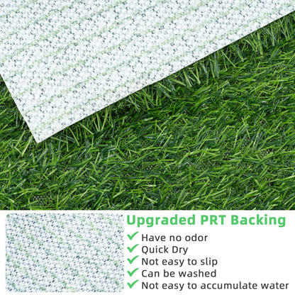 Artificial Grass Turf Spring Grass Realistic Artificial Grass Rug 20mm Height Natural Looking Grass Mat TPR Back for Garden Lawn Landscape Indoor Outdoor