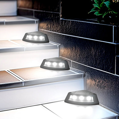 4Pack Outdoor  Solar Lights Yard Lamp Landscape Decor Villa Balcony Garden Wall Step Lamps Stair Light