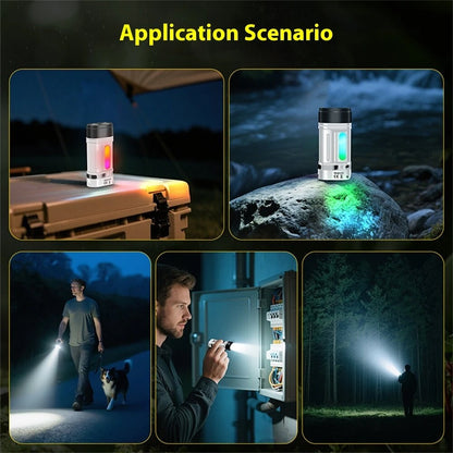 SEEKNITE U10 410LM Aluminum Alloy EDC Keychain Flashlight Built-in 14500 Battery High Power LED Torch USB Rechargeable Portable Magnetic Clip Light