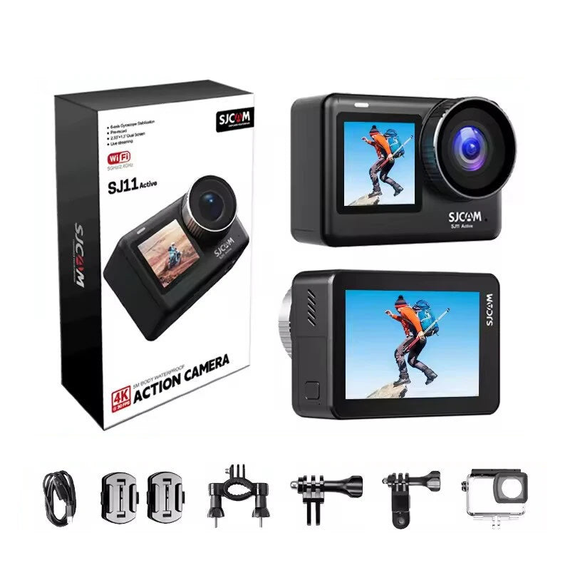 SJCAM SJ11 Active Sport Action Camera 4K Waterproof 5G WiFi Active HDR Video 2.33inch Touch Screen 1.3inch LCD Action Cam Sport Camera