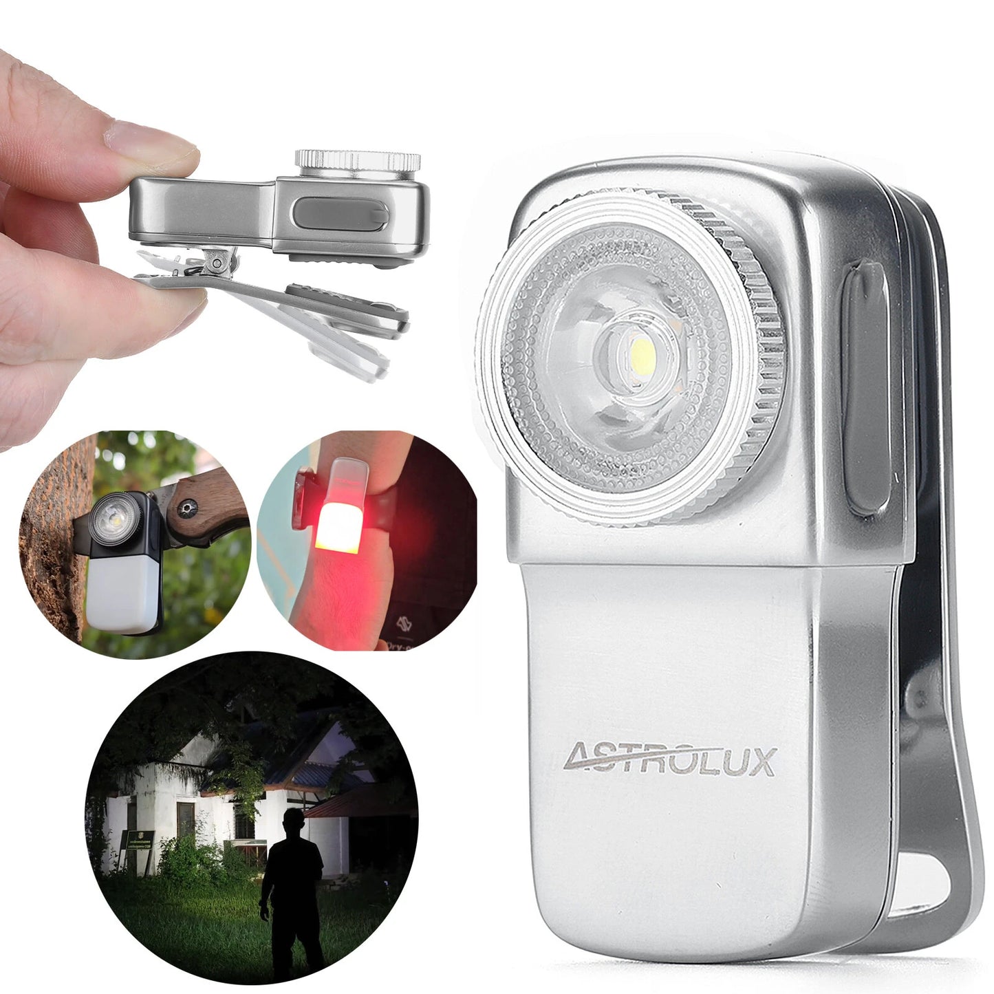 Astrolux CP01 Rechargeable EDC Flashlight 250 Lumens Dual Sources Compact Pocket Clip Light Convenient USB C Charging Magnetic Flash Lights with Memory Mode Lockout Design Beacon Mode for Working, Cycling, Emergency, Signaling Tool