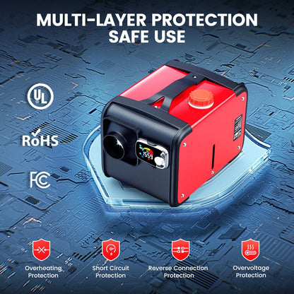 KROAK 5-8KW K-H 12V 24V Diesel Air Heater Thermostat With dapter For Van Trucks RV