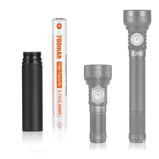 Lumintop 10750 Extention Tube Come With Battery For Lumintop GT NANO V3.0, Lumintop GT NANO V3.1, Lumintop GT NANO PRO, Lumintop GT NANO PRO V3.0 Flashlights