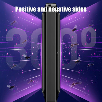 Powerful High Voltage Mosquito Lamp 3000V Indoor and Outdoor Use with Insect Attractant Noiseless Operation Safety Plastic Casing USB Powered Versatile Setup Options in Black or White