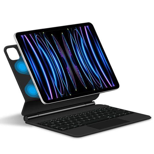Multi-language Tablet Protective Keyboard Case with Touchpad for iPad Pro 11(M4) Foldable Backlight Keyboard Cover