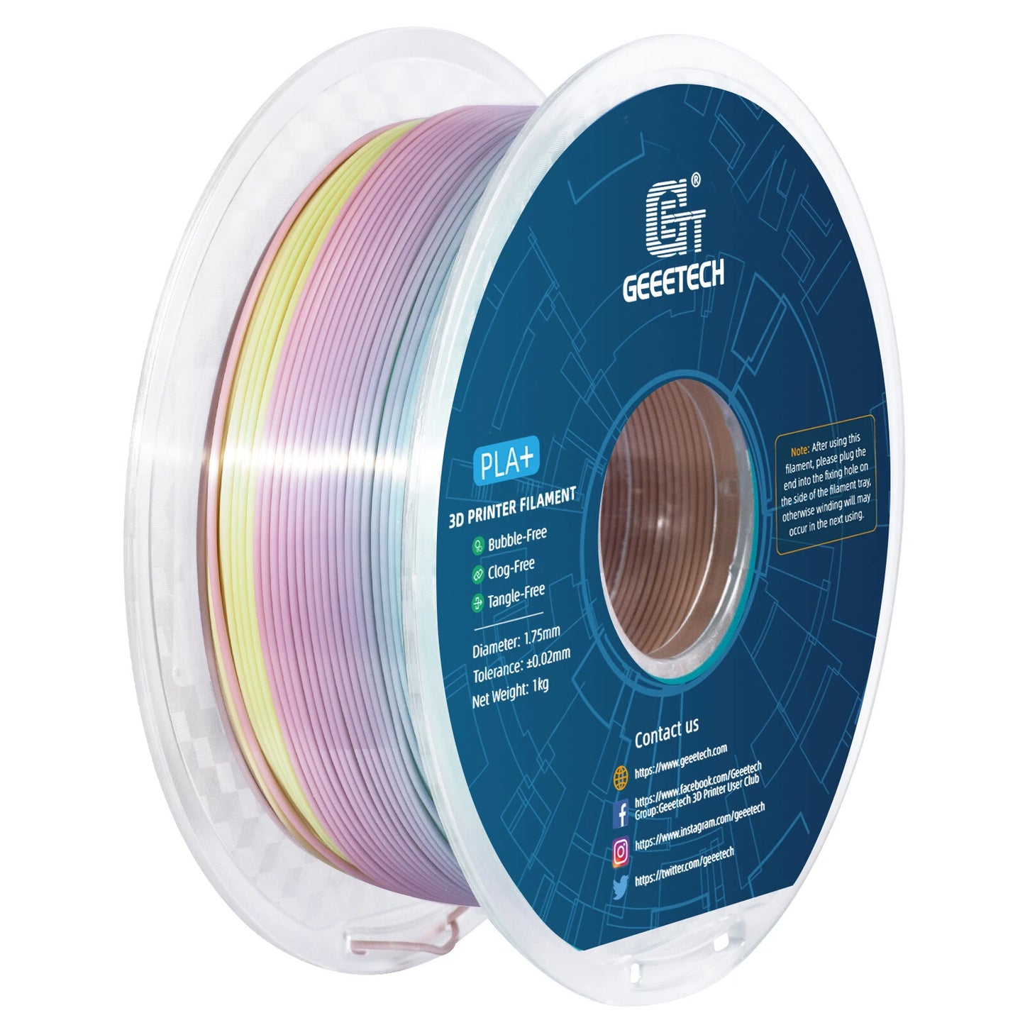 [EU/UK Direct]Geeetech PLA Silk Multi Colors 3D Printer Filament 1.75mm 1kg/roll Shiny Finish High Compatibility Anti-Warping Vacuum Sealed