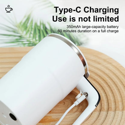 380ML Smart Magnetic Stirring Cup w/LCD & Temperature Detection Self-stirring Coffee Mug Magnetic Stirring Cup Rechargeable Automatic Mixing Cup for Coffee Tea Hot Chocolate