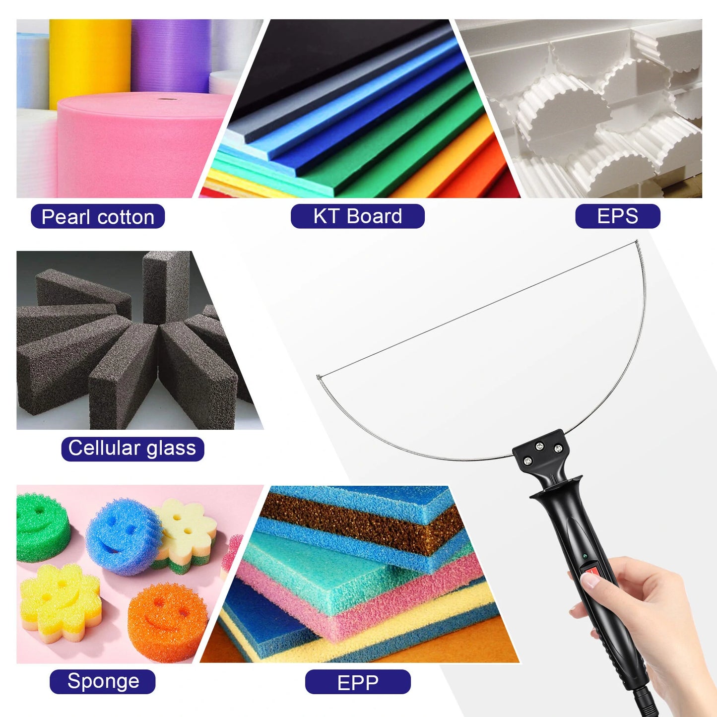 Electric Foam Cutter GOCHANGE Electric Cutting Machine Pen Tools Kit US Plug 100-240V /18W Styrofoam Cutting Pen with Electronic Voltage Transformer Adaptor For Foam Cutting, Holes Digging, Details Handling