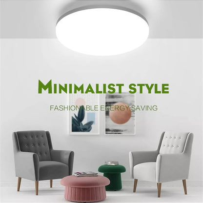 [EU Direct] Elfeland 48W Round LED Ceiling Lamp 4cm Thickness LED Panel Light AC85-265V Surface Mount Flush Panel Light Modern Down Lighting for Bedroom