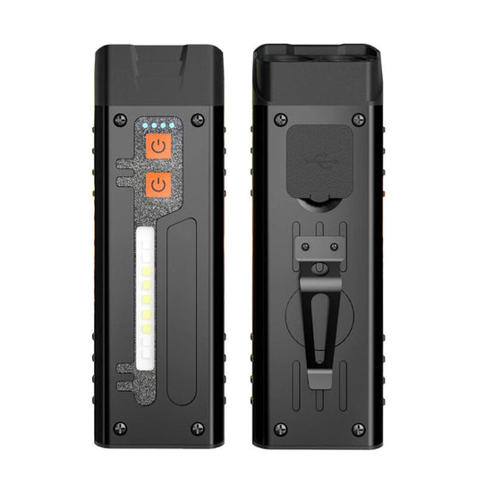 Bikight SD19 Brightness LED Flashlight with COB Sidelight White Red Blue Multi Light Source Multifunctional LED Torch Outdoor Camping Tent Light Maintenance Work Lamp