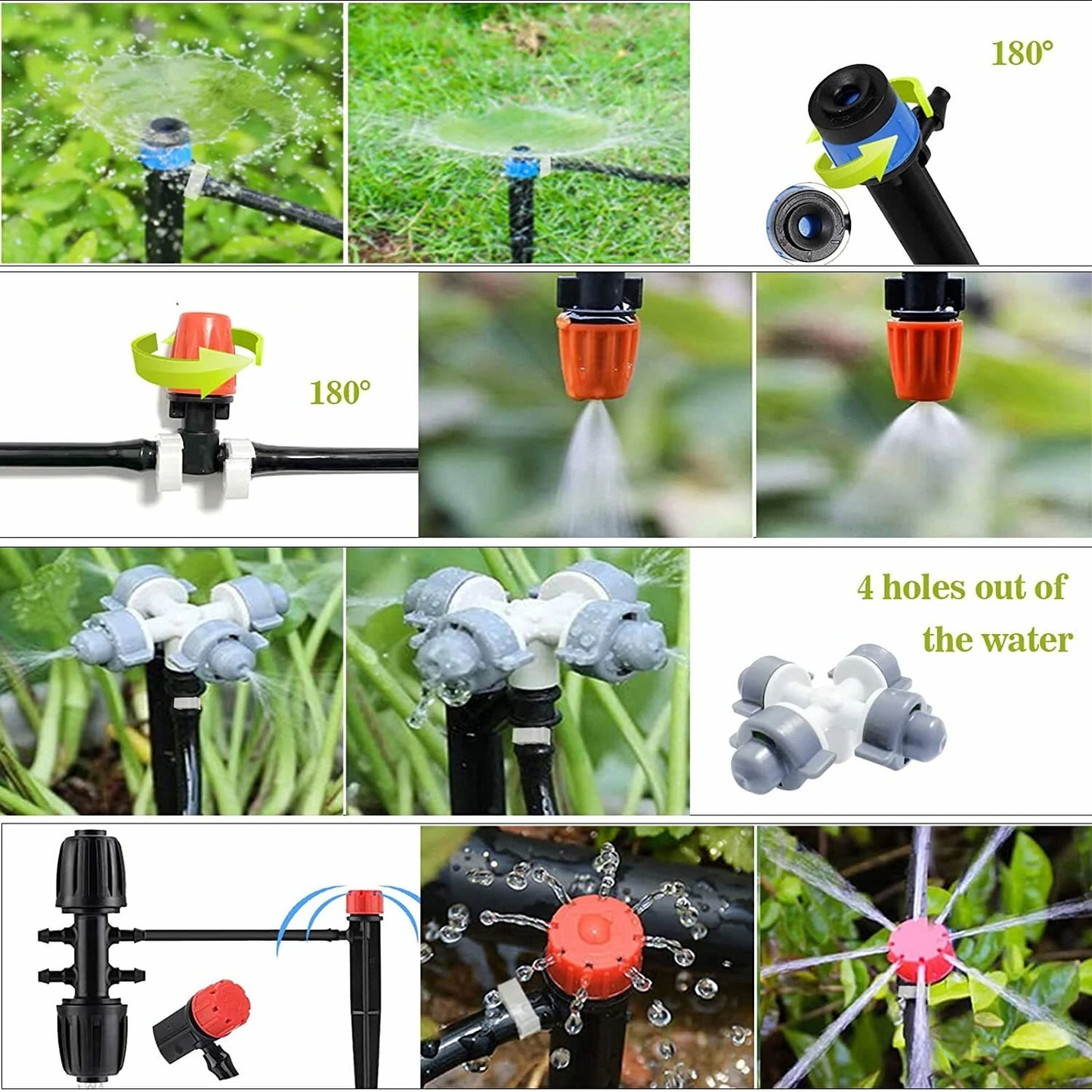 40m DIY Garden Watering Irrigation Kit Flowering Lawn Drip Irrigation Spinkler Greenhouse Planting