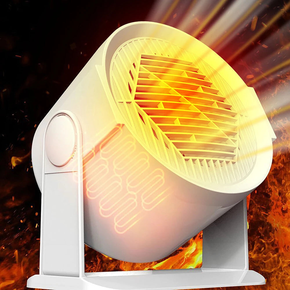 400W Portable Heater Fan Home Heater Heating Heater Shake Head Heater Household Small Electric Heater Desktop for Office Home
